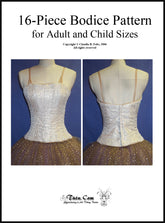 Bodice Pattern - Adult 16 Piece Longline Design By Claudia Folts